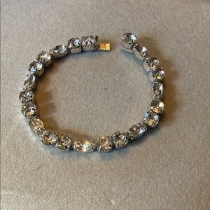 Vintage & Signed Eisenberg Crystal Tennis Bracelet
